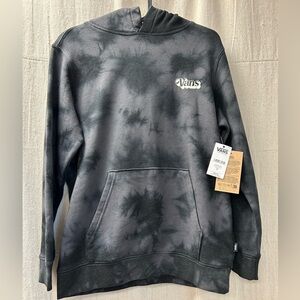 Vans/ MWT/  "Off the Wall" tie-dye hoodie/ size M/ blk n grey